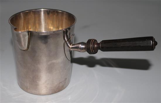 A late 18th/early 19th century French 950 standard silver sauce pan, gross 6 oz.